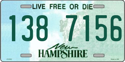 NH license plate 1387156