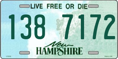 NH license plate 1387172
