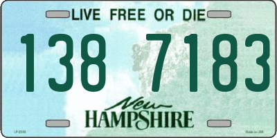 NH license plate 1387183