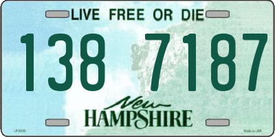 NH license plate 1387187