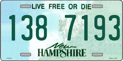 NH license plate 1387193