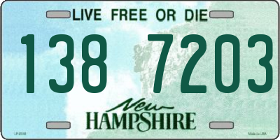 NH license plate 1387203