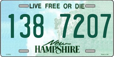 NH license plate 1387207