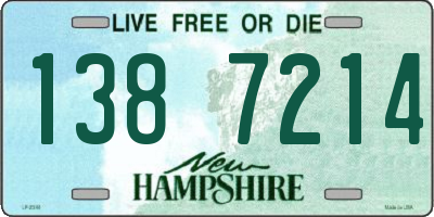 NH license plate 1387214