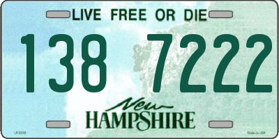 NH license plate 1387222