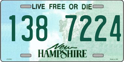 NH license plate 1387224