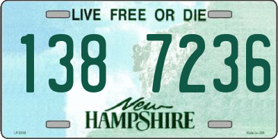 NH license plate 1387236