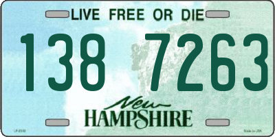 NH license plate 1387263