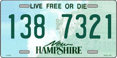 NH license plate 1387321