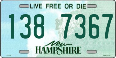NH license plate 1387367