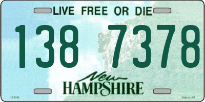 NH license plate 1387378