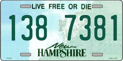 NH license plate 1387381