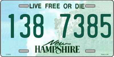 NH license plate 1387385