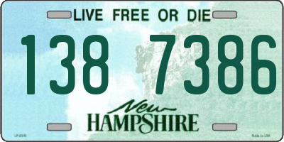 NH license plate 1387386