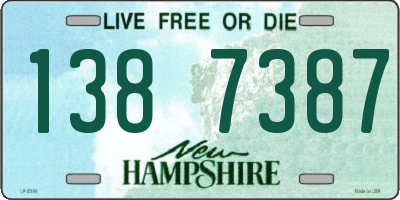 NH license plate 1387387