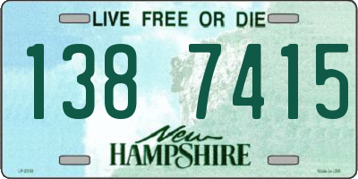 NH license plate 1387415