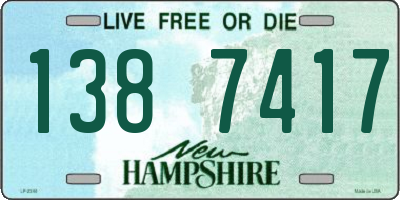 NH license plate 1387417