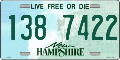 NH license plate 1387422