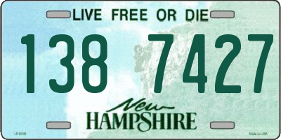 NH license plate 1387427