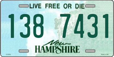 NH license plate 1387431