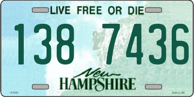 NH license plate 1387436