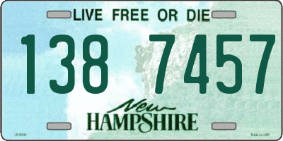 NH license plate 1387457