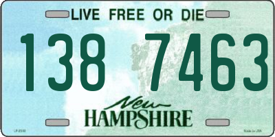 NH license plate 1387463