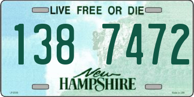 NH license plate 1387472