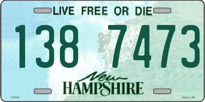 NH license plate 1387473