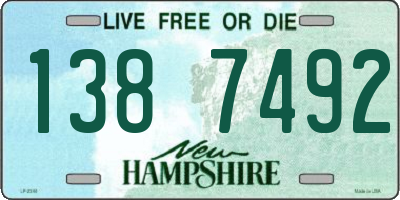 NH license plate 1387492