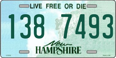 NH license plate 1387493