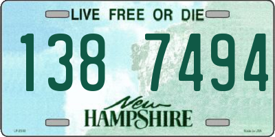 NH license plate 1387494