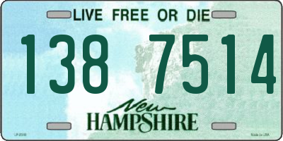 NH license plate 1387514