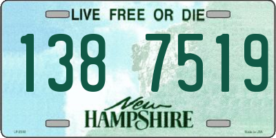 NH license plate 1387519
