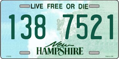 NH license plate 1387521