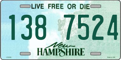 NH license plate 1387524