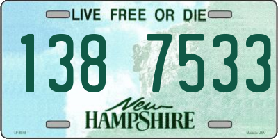 NH license plate 1387533
