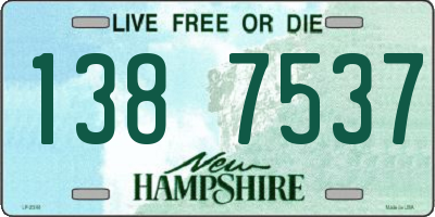 NH license plate 1387537