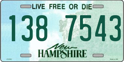 NH license plate 1387543
