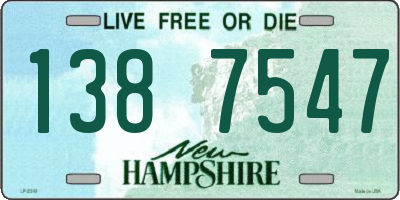 NH license plate 1387547