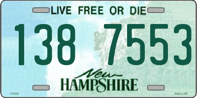 NH license plate 1387553