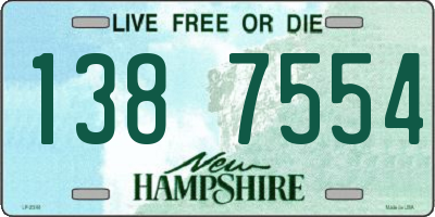 NH license plate 1387554