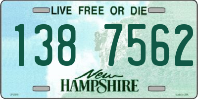 NH license plate 1387562