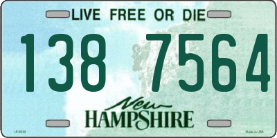 NH license plate 1387564