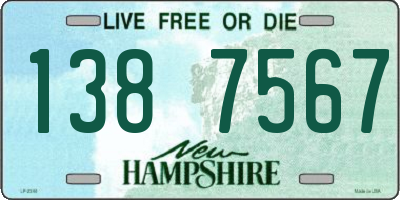 NH license plate 1387567