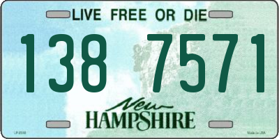 NH license plate 1387571