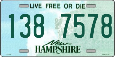 NH license plate 1387578