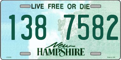 NH license plate 1387582