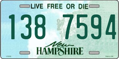 NH license plate 1387594