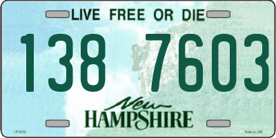 NH license plate 1387603